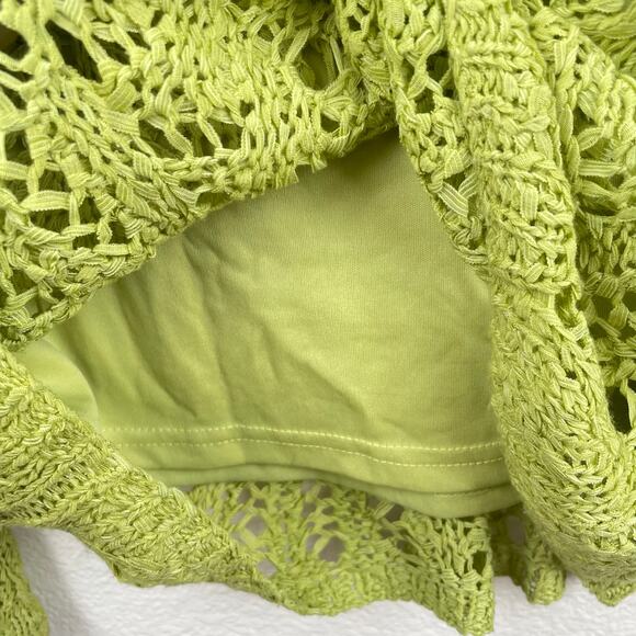 Y2K 90s Womens Top Sz M Crochet Forest Fairy Whimsigoth Goblin Boho Festival - Picture 6 of 9